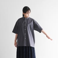 オーガニックコットンスタンダード半袖シャツ（ダークグレー）【ユニセックス】031