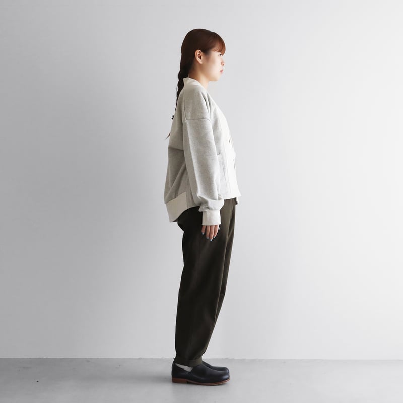 HUIS in house］SUVINスウェットリブカーディガン（ナチュラル