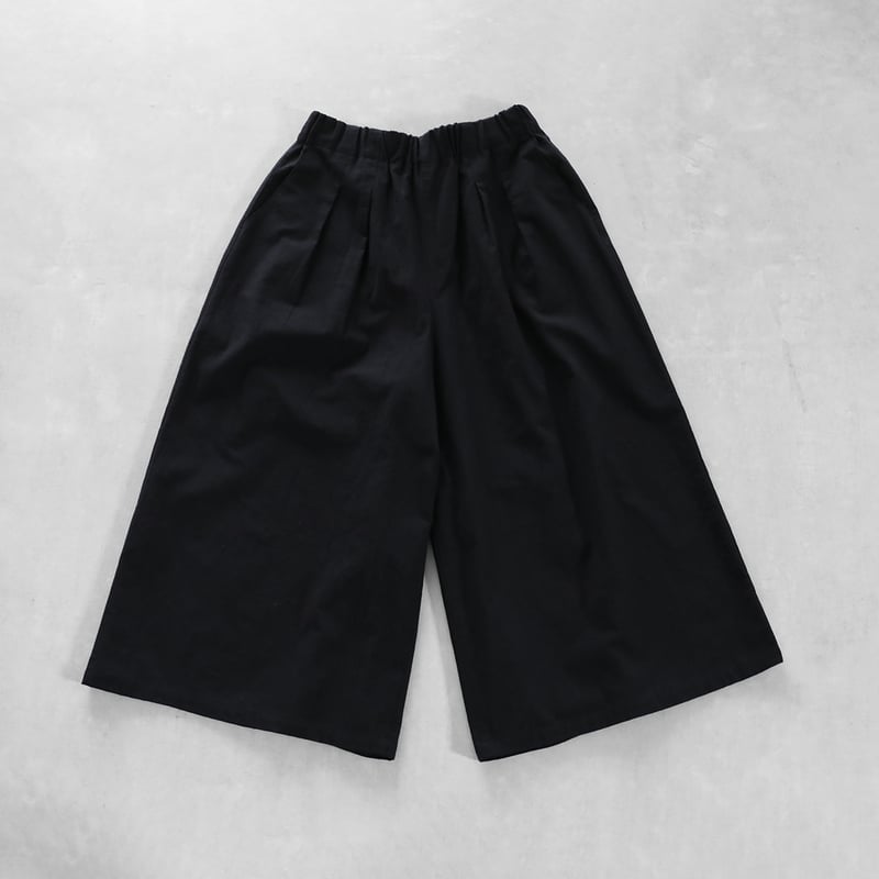 やわらかシーチングコットンスカートパンツ(ブラック やわらかシーチングコットンスカートパンツ(ブラック