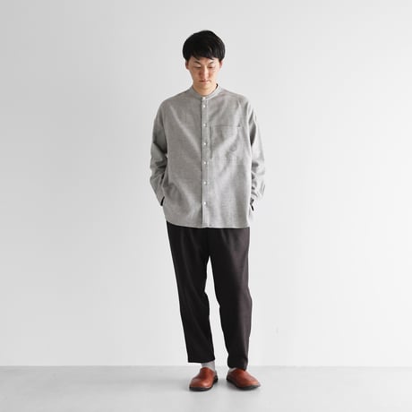 “HUIS×尾州”ウールトロイージープレーンパンツ（ダークモカ）【ユニセックス】510