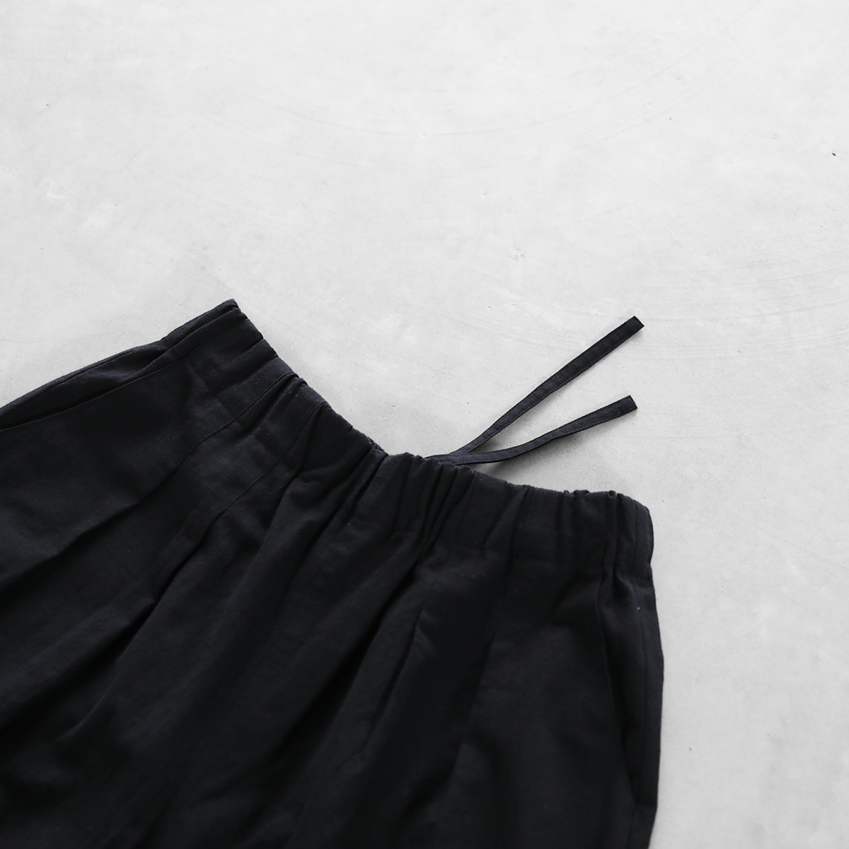 やわらかシーチングコットンスカートパンツ（ブラック）【ユニセックス