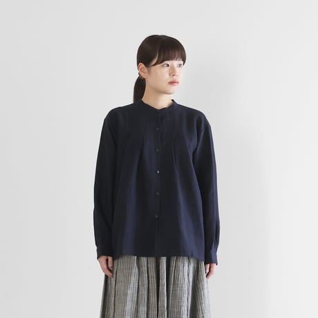 HUIS ハウス　長袖ブラウン ウォッシャブルウールロングカーディガン（ダークブラウン）を