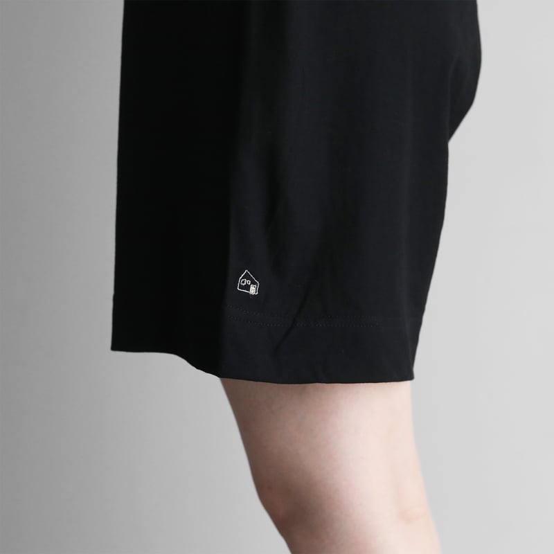 HUIS×yohakuペチパンツ兼ハーフパンツ（ブラック）【ユニ