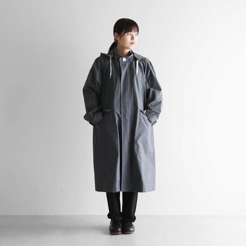 ダウンプルーフコットンパッカリングフードコートL（トップ糸