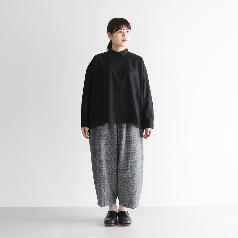 HUIS×尾州”縮絨ウールバルーンパンツ（グレンチェック）【ユニセックス
