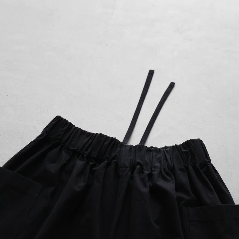 先染めバフクロスポケットワイドパンツ(ブラック)【ユニセックス】516