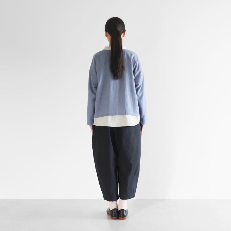 ウォッシャブルウールコットンバルーンパンツ（ブラック）【ユニ