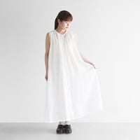 シャトルリネンライトノースリーブワンピース（ホワイト）【レディス】U206
