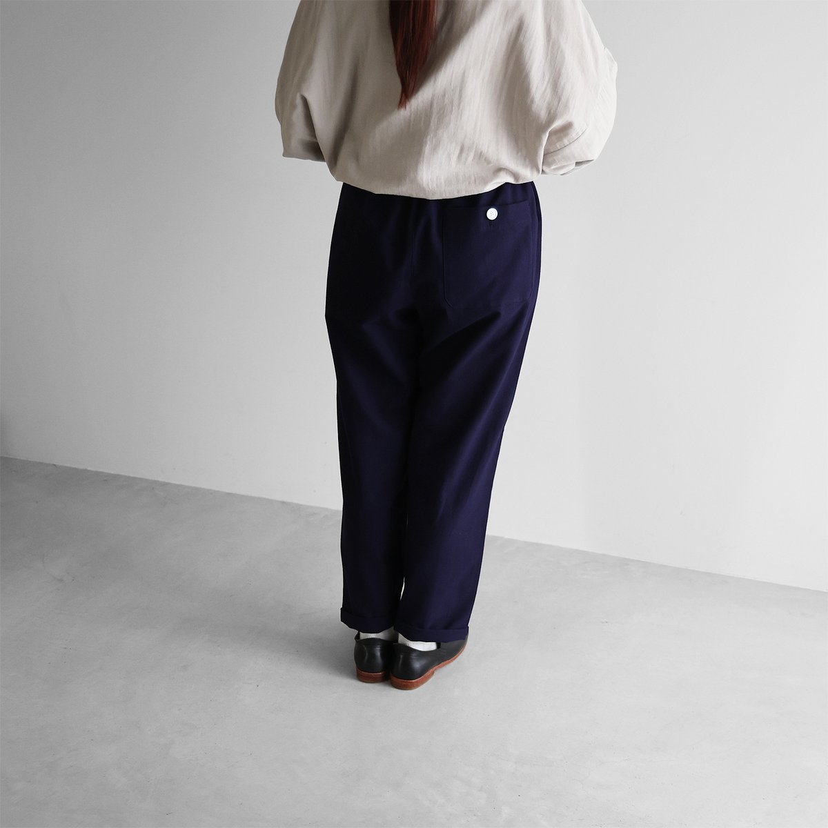 HUIS バンブーリネンオーバーオール ネイビー ユニセックス 509 フリー HUIS バンブーリネンオーバーオール ネイビー ユニセックス 509