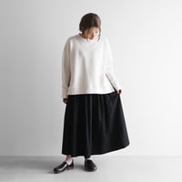 コードレーンワイドブラウス（トップ糸グレーストライプ）【レディス