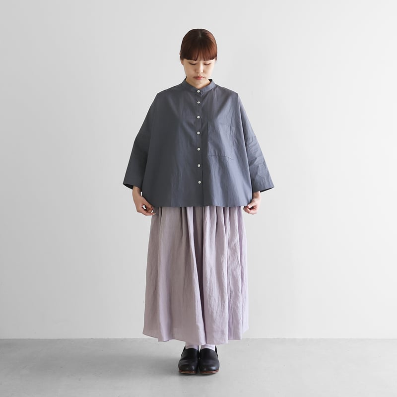 UNDERCOVER アンダーカバー 18SS フローラル柄レーヨン×ウールリバーシブルオープンカラー半袖シャツ グレー レディース UCU1402 GU公式 | オープンカラーシャツ(5分袖) UNDERCOVER(ユニセックス)