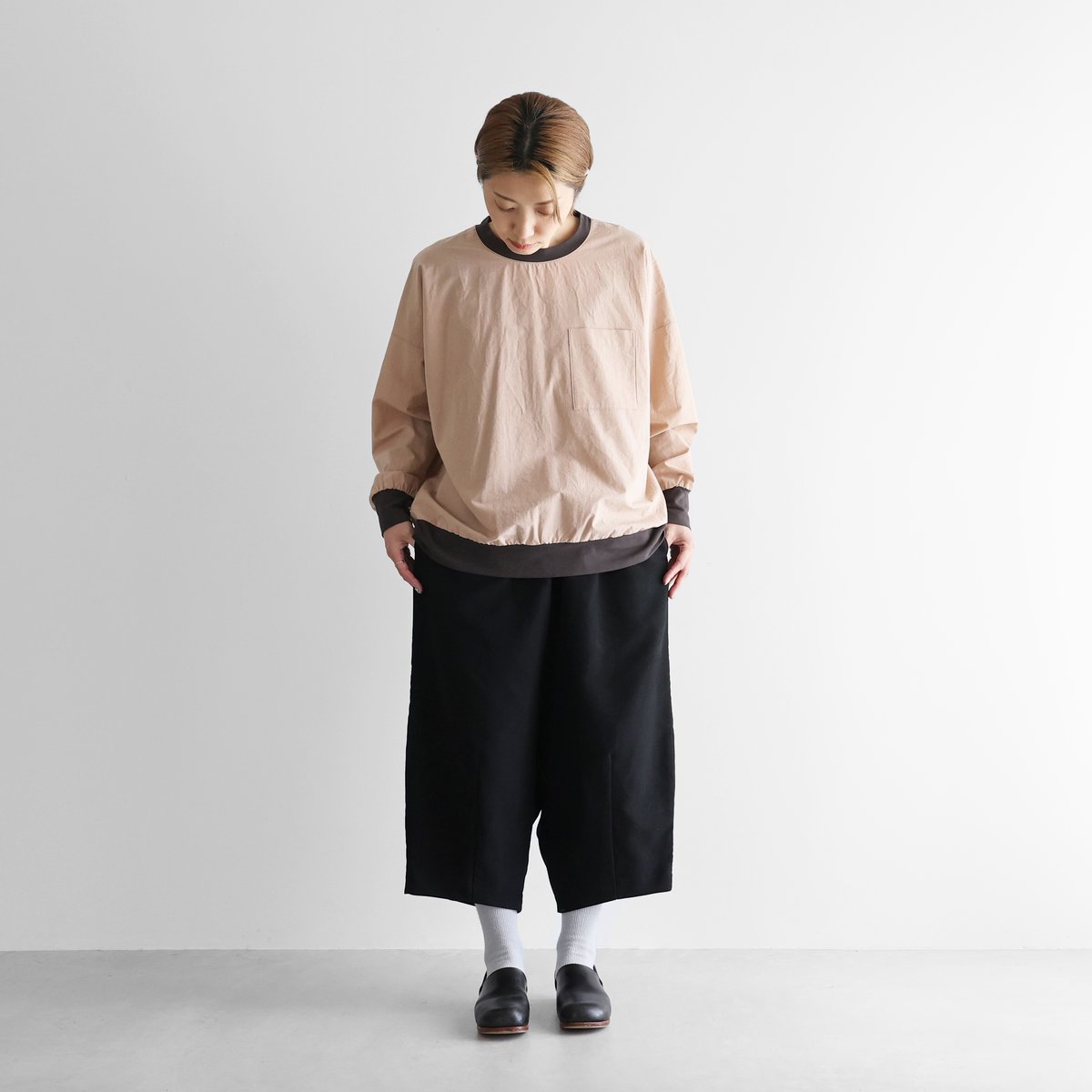 モールスキンサルエルバルーンパンツ（ブラック）【ユニセックス