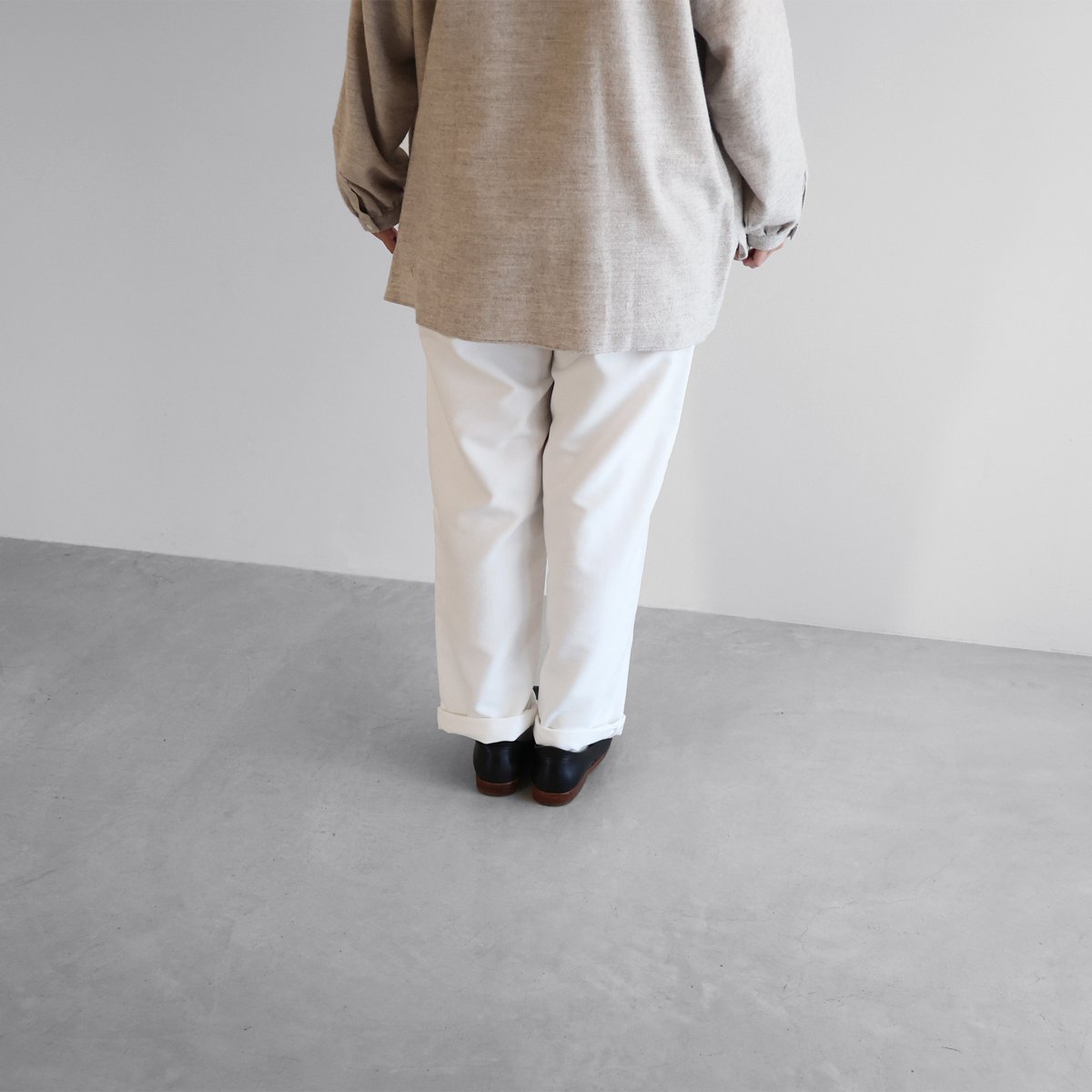 モールスキンイージーワークパンツ（ホワイト）【ユニセックス