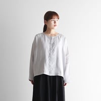 レピアコードブロックワイドブラウス（グレーチェック）【レディス