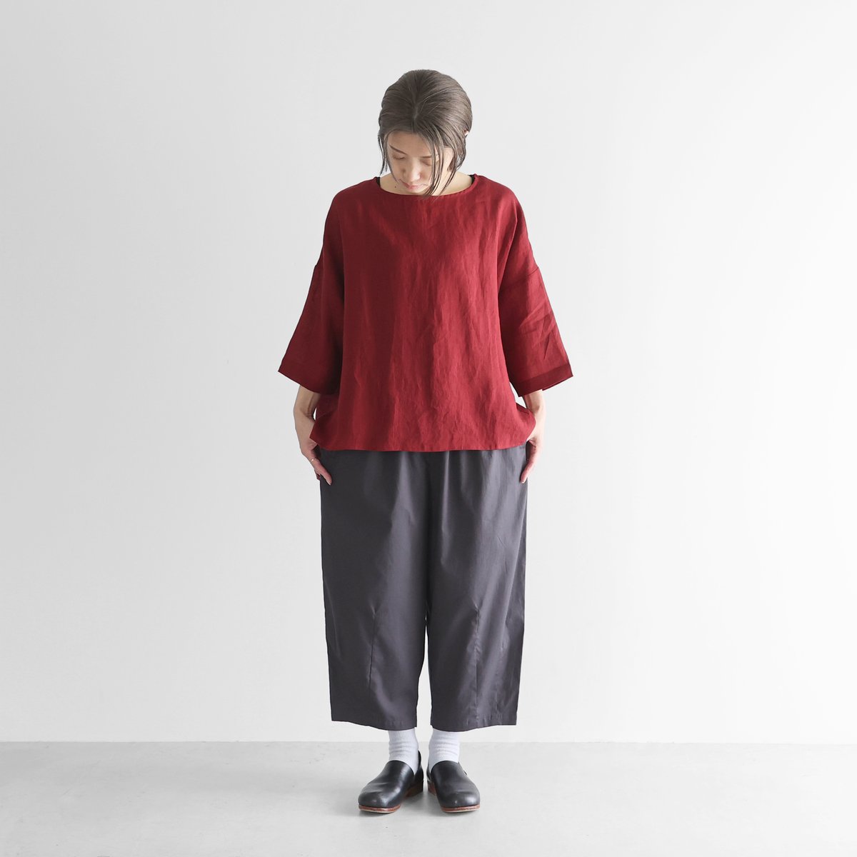 Lui'sのオリジナルファブリックウール混 オーバージャケット&バルーンパンツ Lui´sのオリジナルファブリックウール混 オーバージャケット