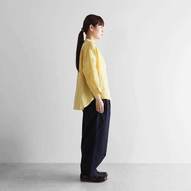 ばちばちタイプライタークロスワイドパンツ（ダークネイビー）【ユニ