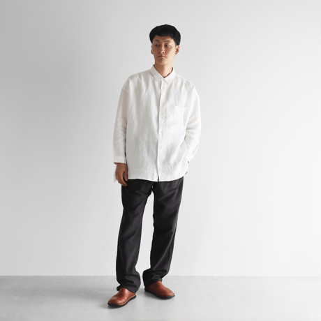 huis 512-H08-09バフクロス セミワイドパンツ ブラック バフクロスセミワイドパンツ 512をリリースしました／ – HUIS