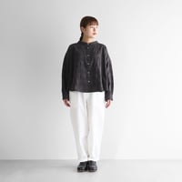 オーガニックコットンライトオックスバンドカラーオーバーシャツ