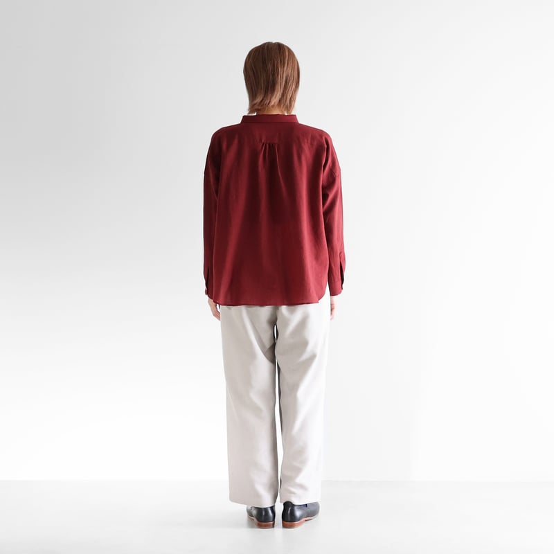 厚手モールスキンワイドパンツ（グレー）【ユニセックス】504 | HUIS