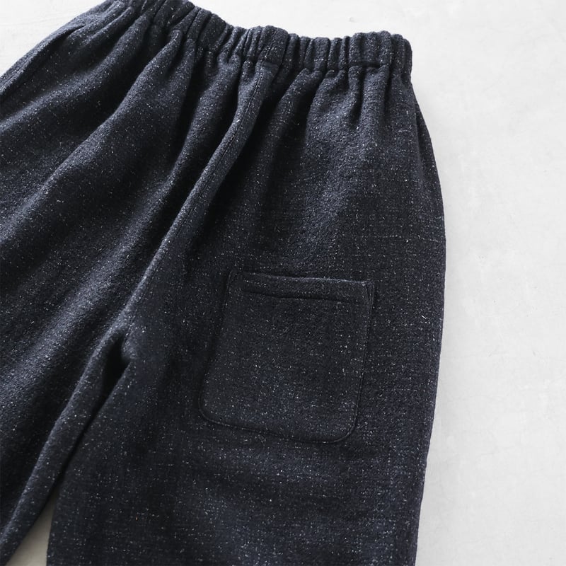 HUIS×尾州”縮絨リネンウールバルーンパンツ（ブラック）【ユニセックス