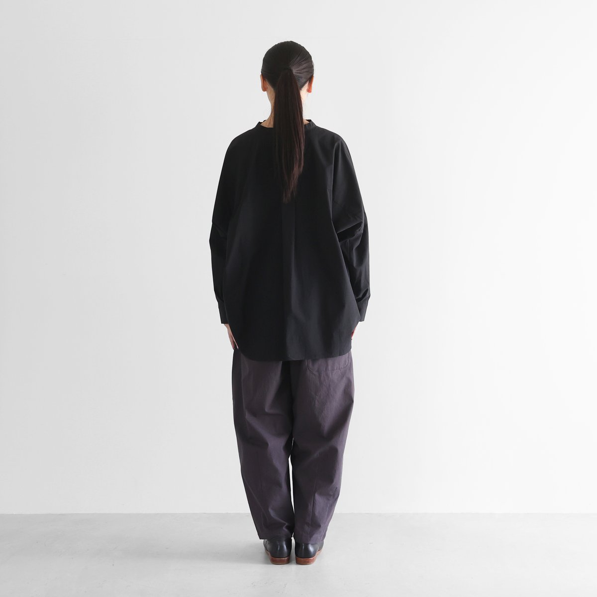 パラシュートクロスバルーンパンツロング（ダークグレー）【ユニ