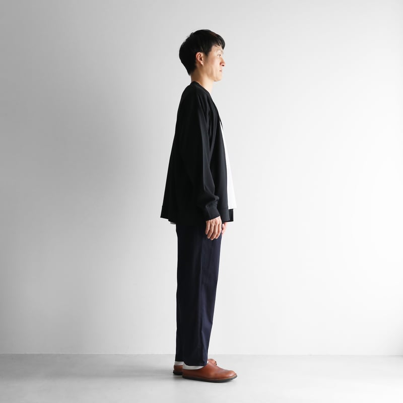 HUIS in house］SUVIN COTTONカーディガンL（ブラック）【ユニセックス