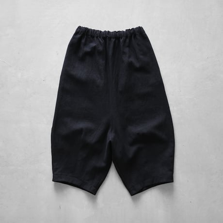オールドレピア天日干しラミーリネンサルエルバルーンパンツ（ブラック）【ユニセックス】511