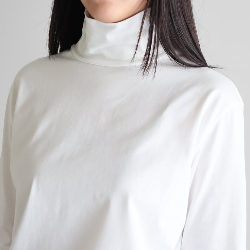 house on the hill カットソー HUIS in house］SUVIN COTTON5分袖タートルネックカットソー（ジェラー