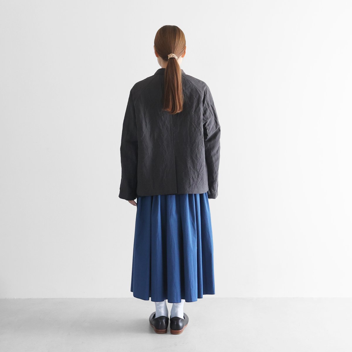 バンブーリネンアトリエジャケット （ダークグレー）【ユニセックス