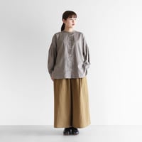 やわらかシーチングコットンスカートパンツ（ブラウンストライプ）【ユニセックス】505