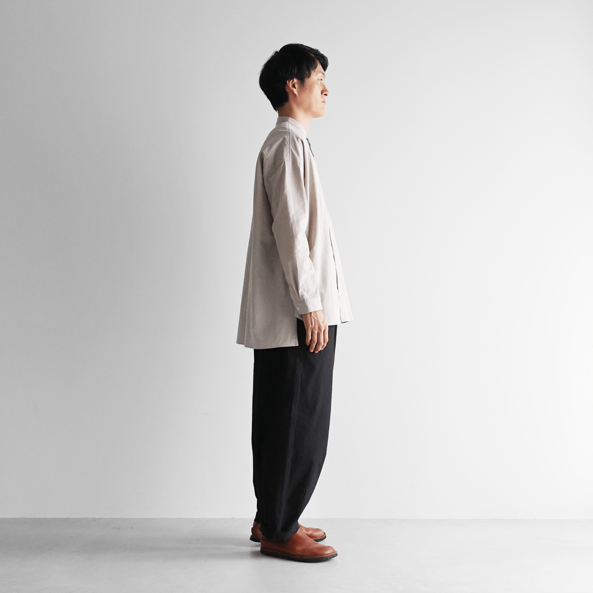 SHIPS KIDS:145～160cm / オックスフォード バンドカラー シャツ