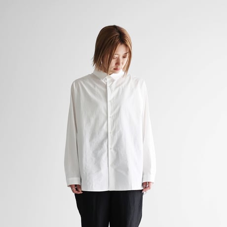 オーガニックコットンシームレスオーバーシャツ （白）【ユニセックス】020