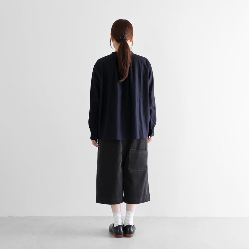 シャトルコーデュロイ8分丈パンツ（細畝・ダークグレー）【ユニ