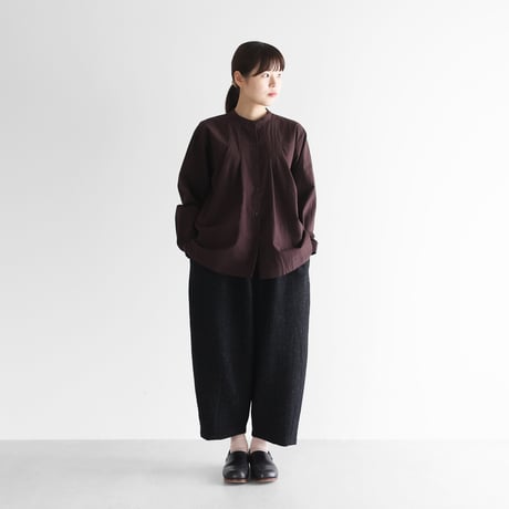 “HUIS×尾州”縮絨リネンウールバルーンパンツ（ブラック）【ユニセックス】506