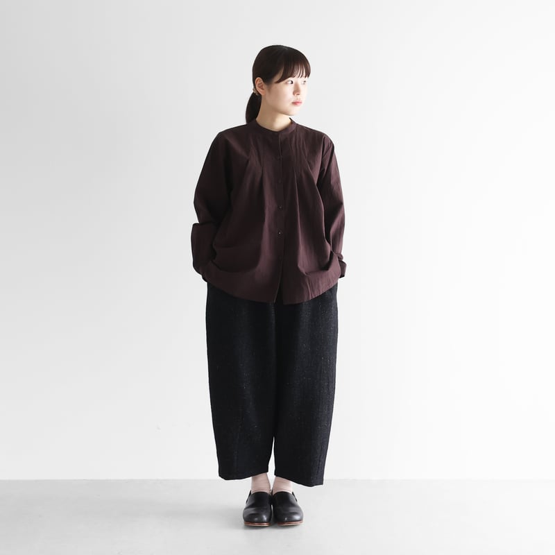 HUIS×尾州”縮絨リネンウールバルーンパンツ（ブラック）【ユニセックス