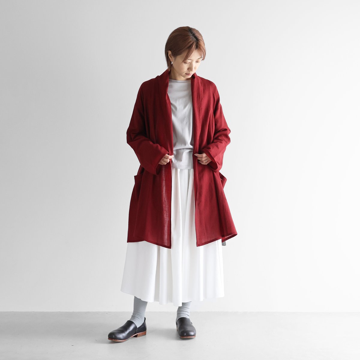 あつこ フォクシー ロングコート ロングカーディガン 春色 ダブル ピンク あつこ様専用 フォクシー ロングコート ロングカーディガン 春色