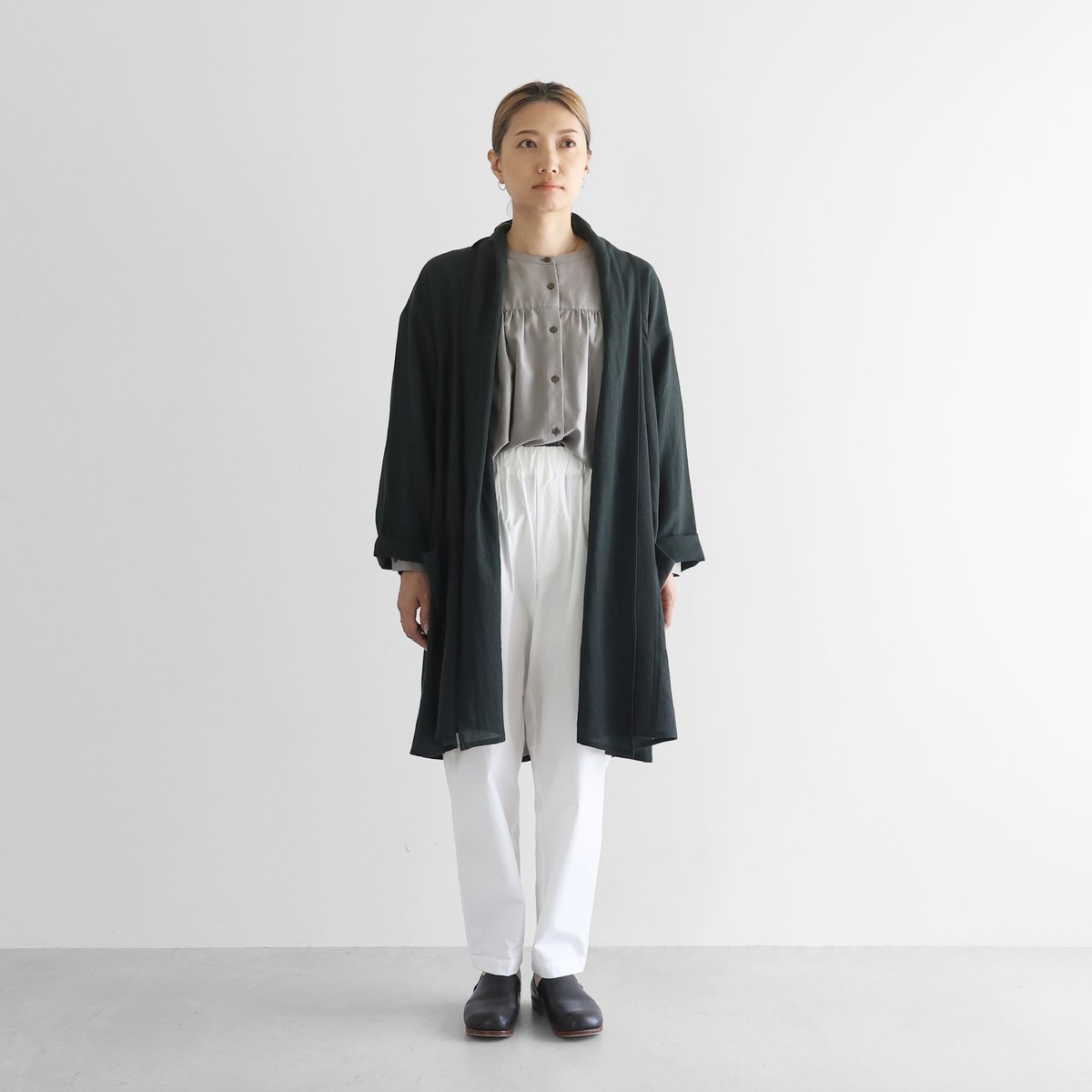 HUIS. 遠州織物　ウォッシャブルウールロングカーディガン　ユニセックス ウォッシャブルウールロングカーディガン【ユニセックス】701を