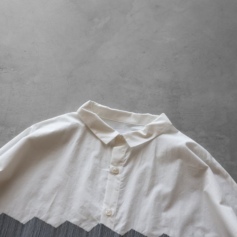 アトリエフランセ　ロング　 シャツ　白　コットン オーガニックコットン刺繍ロングシャツ（白）【ユニセックス】004EM