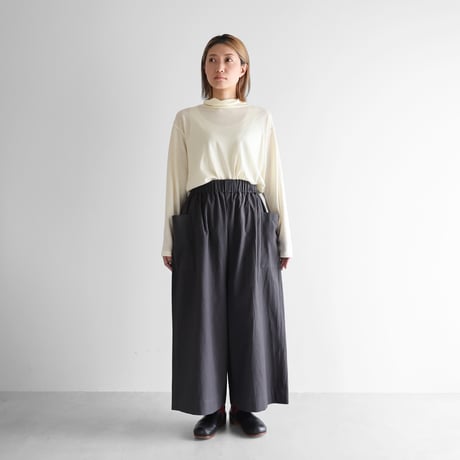 バンブーコットンポケットワイドパンツ(ダークグレー)【ユニセックス】516