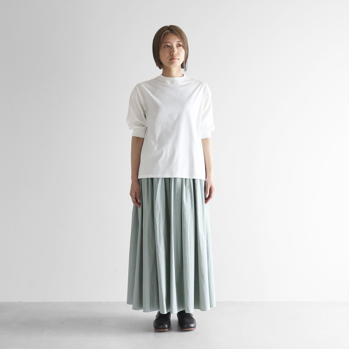 【新品】HUIS in house SUVIN COTTON 半袖ポロカットソー HUIS in house］SUVIN COTTON半袖ポロカットソー（ダーク