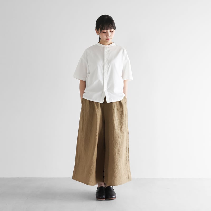 未使用品　Y,s リネン ベージュ スカートパンツ（SALE中） バンブーリネンスカートパンツ（サンドベージュ）【ユニセックス】505