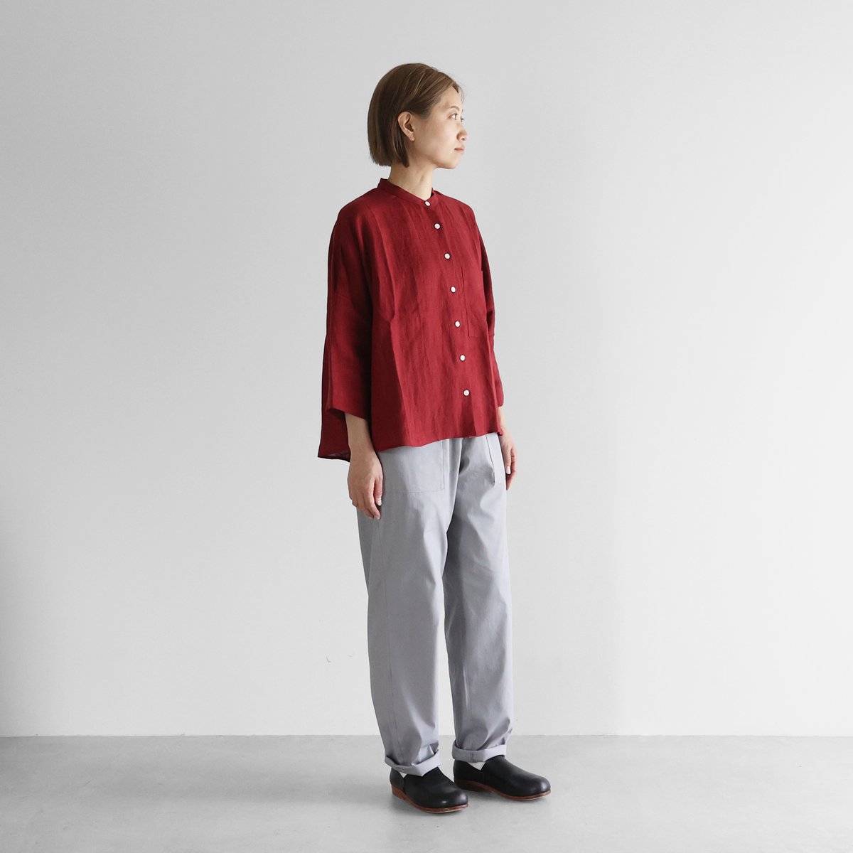 オーガニックコットンライトオックスイージーワークパンツL