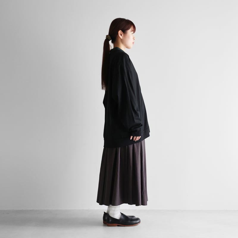 HUIS in house］SUVIN COTTONカーディガンL（ブラック）【ユニ