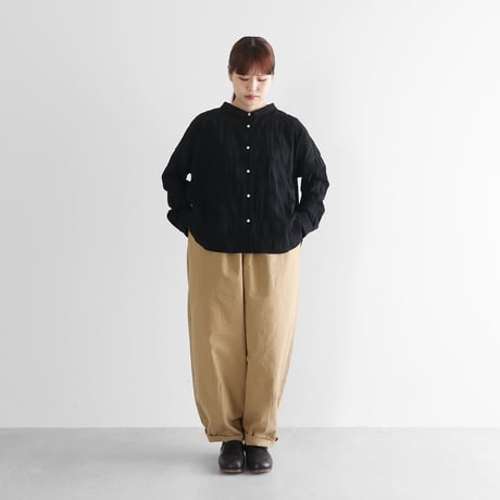 HUIS. ブラック パンツ バフクロスワイドパンツ（ブラック）【ユニセックス】504をリリース