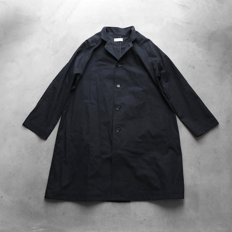 やわらかシーチングコットンアトリエコート（ブラック）【ユニセックス  