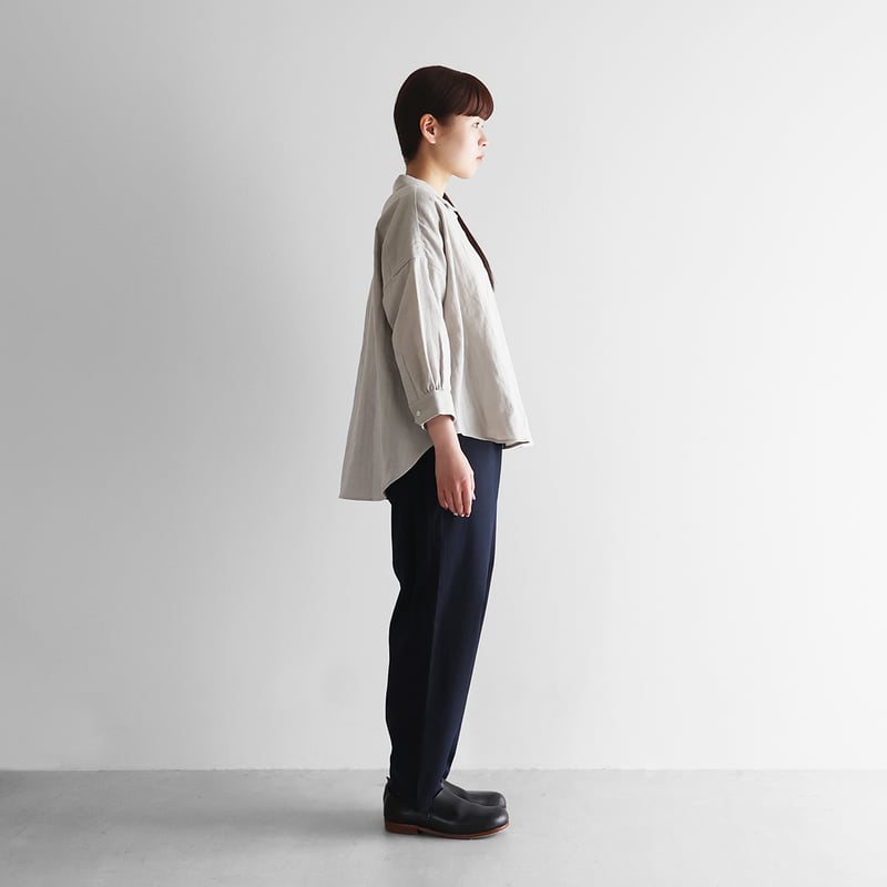 オーガニックコットンライトオックスイージープレーンパンツ（ダーク