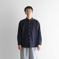 ばちばちタイプライタークロススモールカラービッグシャツ（ダークネイビー）【ユニセックス】029