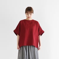 オールドレピアリネンタックブラウス（ダークネイビー）【レディス