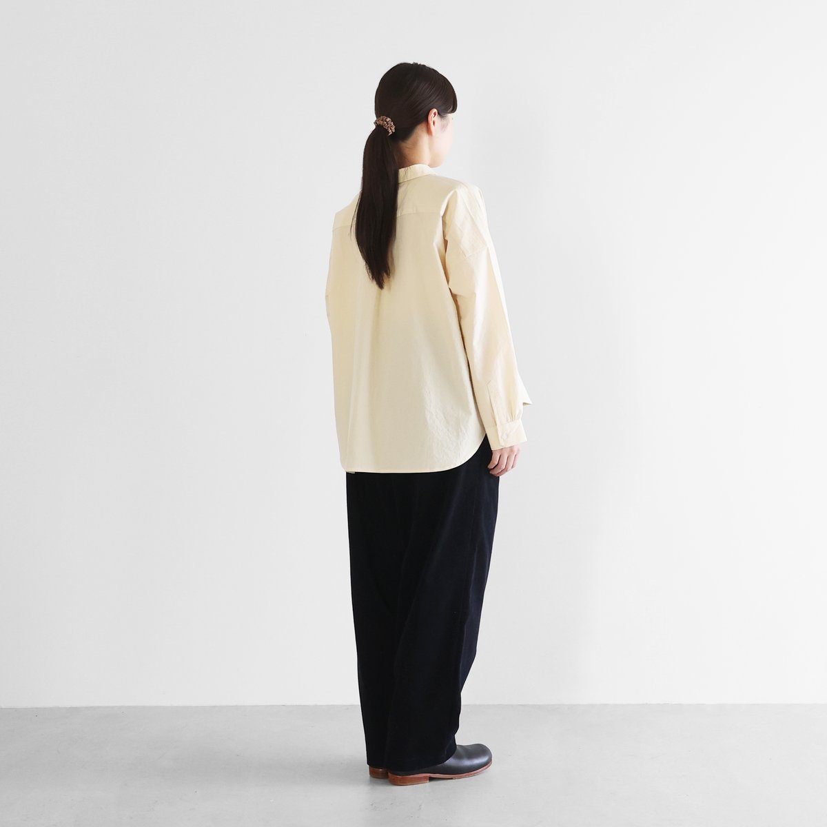 HUIS 504 バフクロス ワイドパンツ（ネイビー）【ユニセックス】新品 コードレーンワイドパンツ（ネイビー）【ユニセックス】504を
