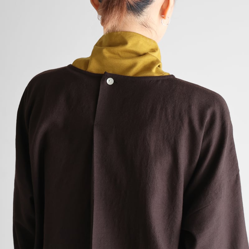 HUIS./遠州織物　U609 ウォッシャブルウールワイドプルオーバーグレージュ ウォッシャブルウールワイドプルオーバー（グレージュ